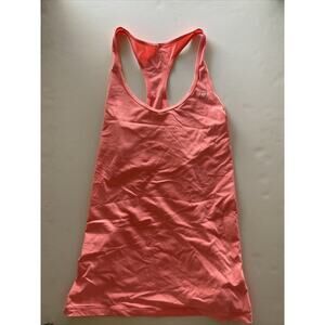 Lorna Jane Womens Small Tank Top Pink Laser Cut Racerback Mesh Workout Gym